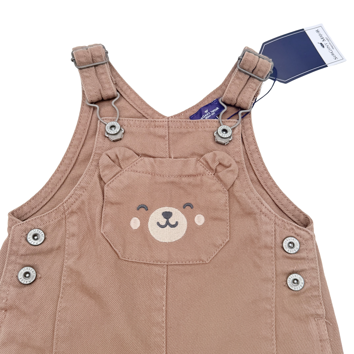 Salopette&nbsp;taupe à motif ourson - 6 mois