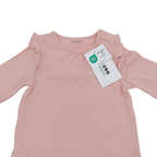 Lot de 2 t-shirts rose et écru à cœurs -6 mois