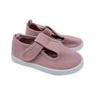 Chaussures en toile roses à scratch – 22