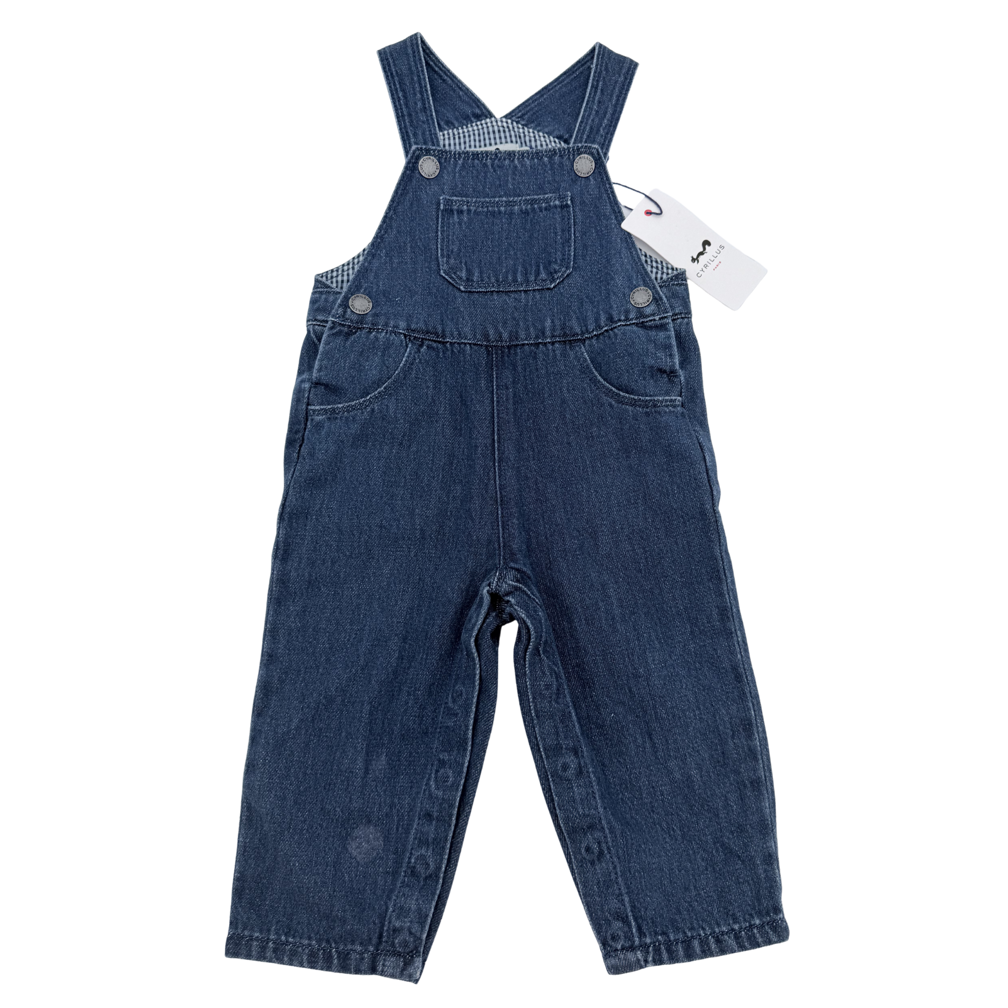 Salopette en jean bleu — 12 mois