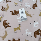 Pyjama beige rosé imprimé animaux — 24 mois