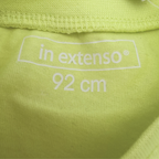 T-shirt jaune fluo motif tracteur — 24 mois