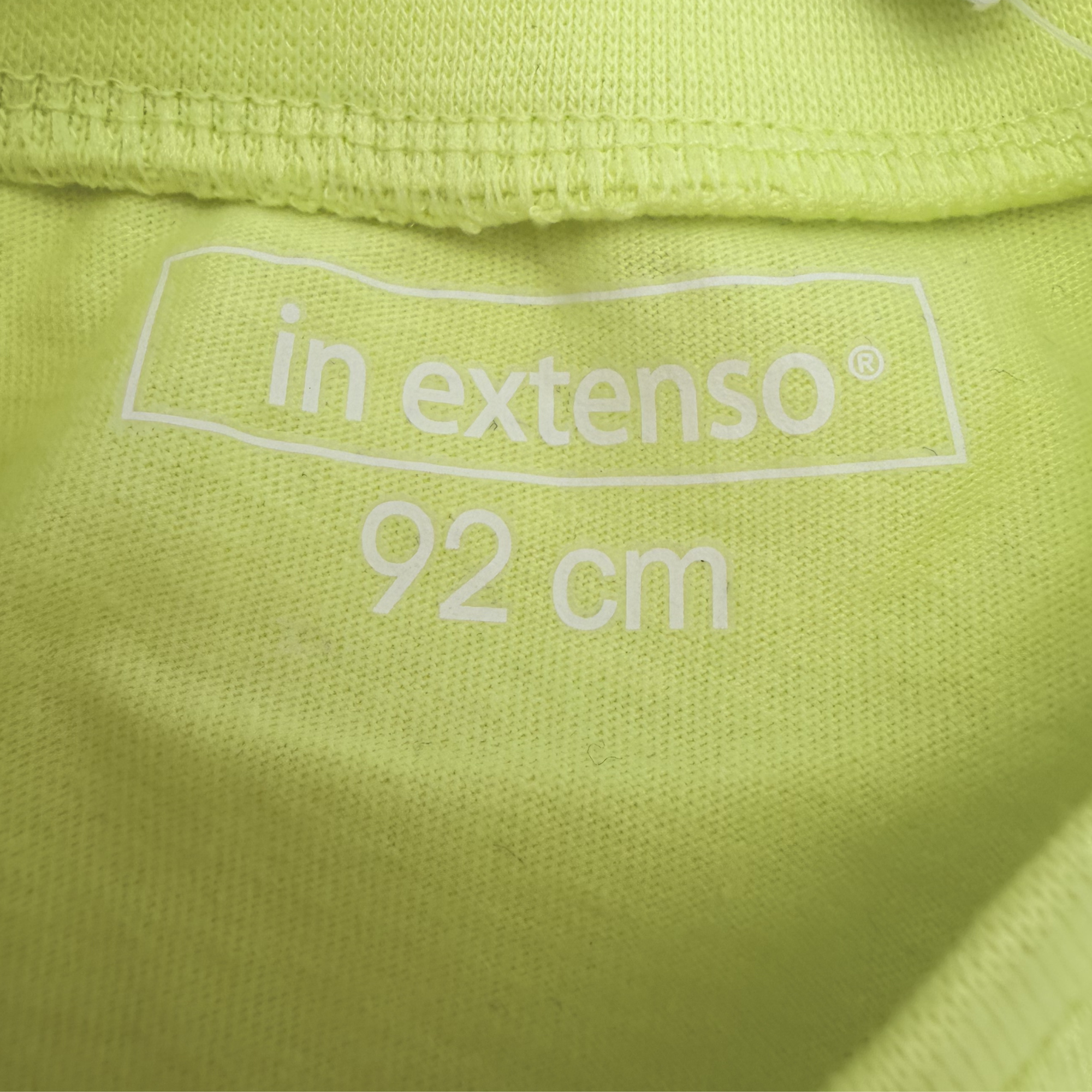 T-shirt jaune fluo motif tracteur — 24 mois