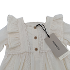 Robe body écrue brodée — 4-6 mois