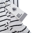 Robe marinière blanche et noire à volants — 6 mois