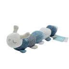 Peluche hochet chenille bleue