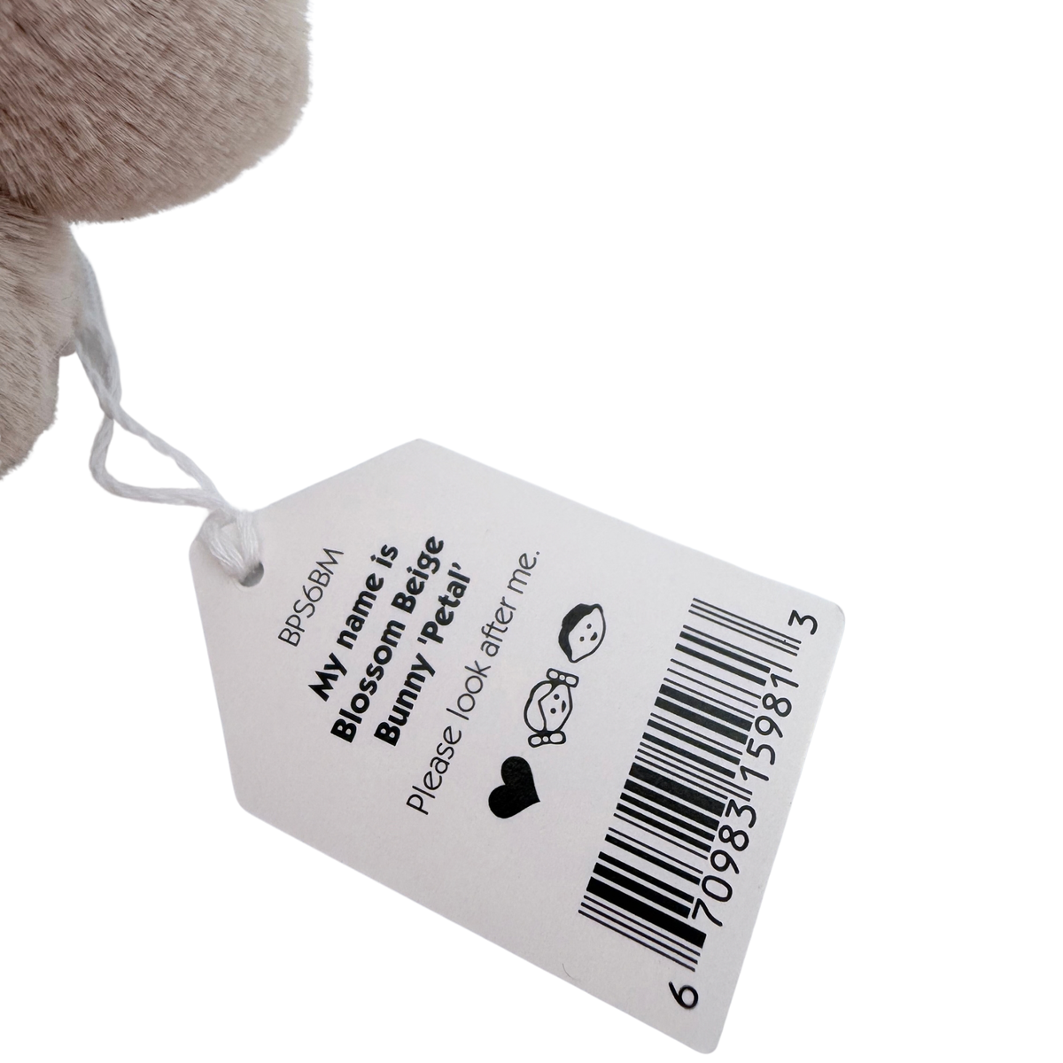Peluche lapin beige Blossom Petal – 18 cm