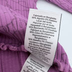 T-shirt côtelé violet à volants Miffy — 6-9 mois