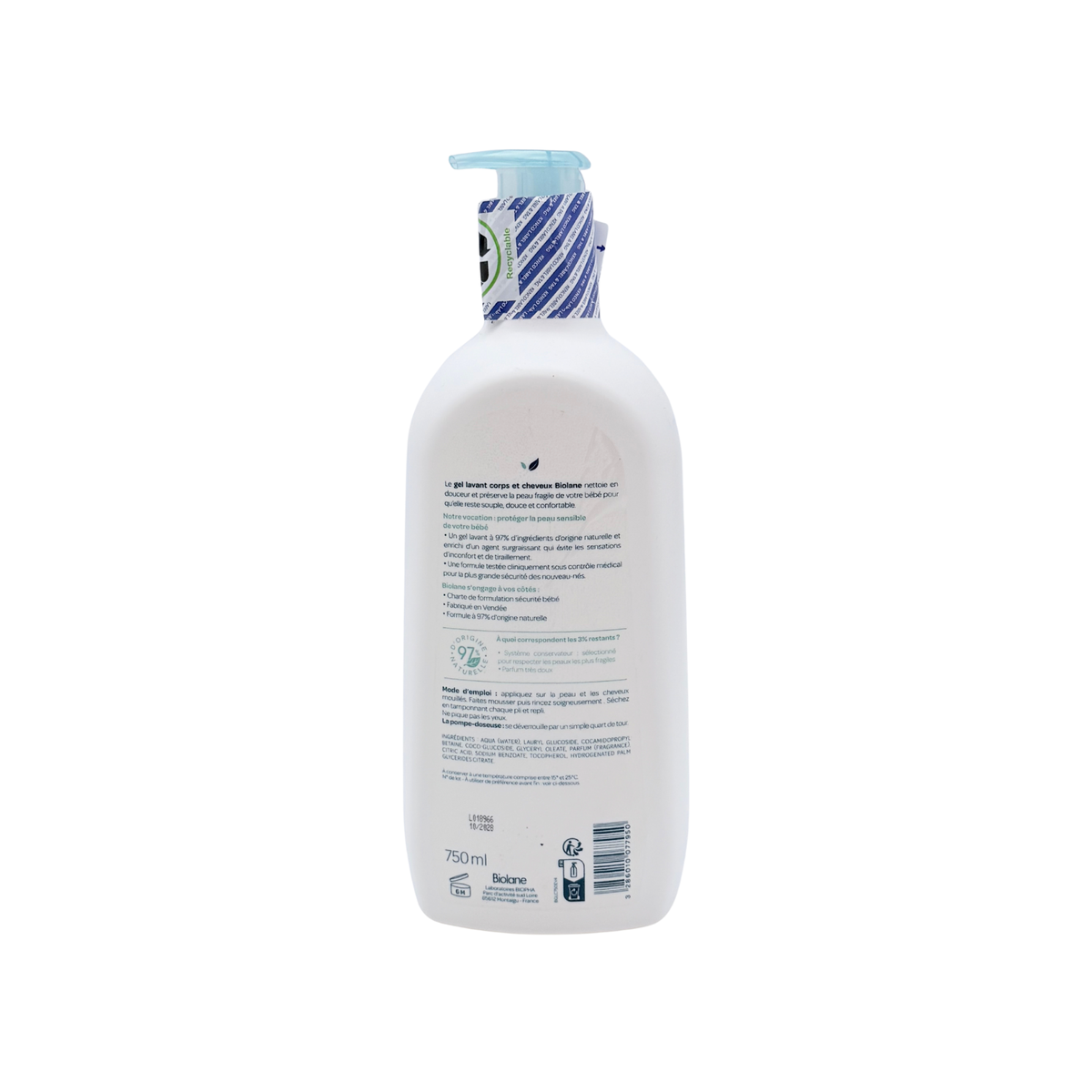 Gel lavant corps & cheveux — 750 ml