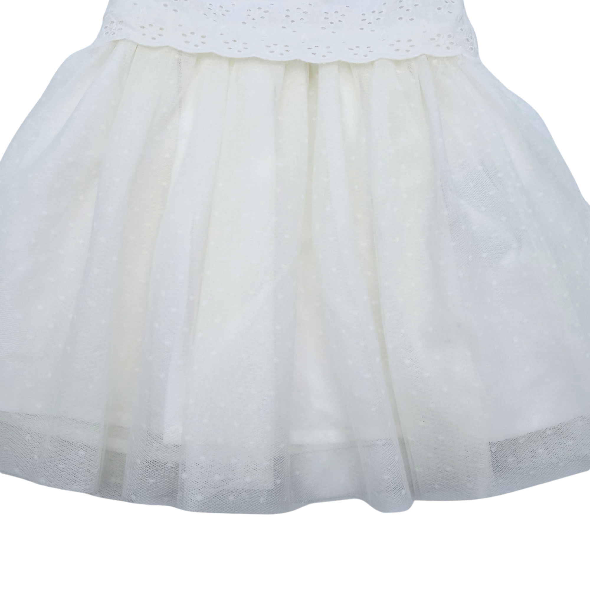 Robe en broderie anglaise et tulle – 12 mois
