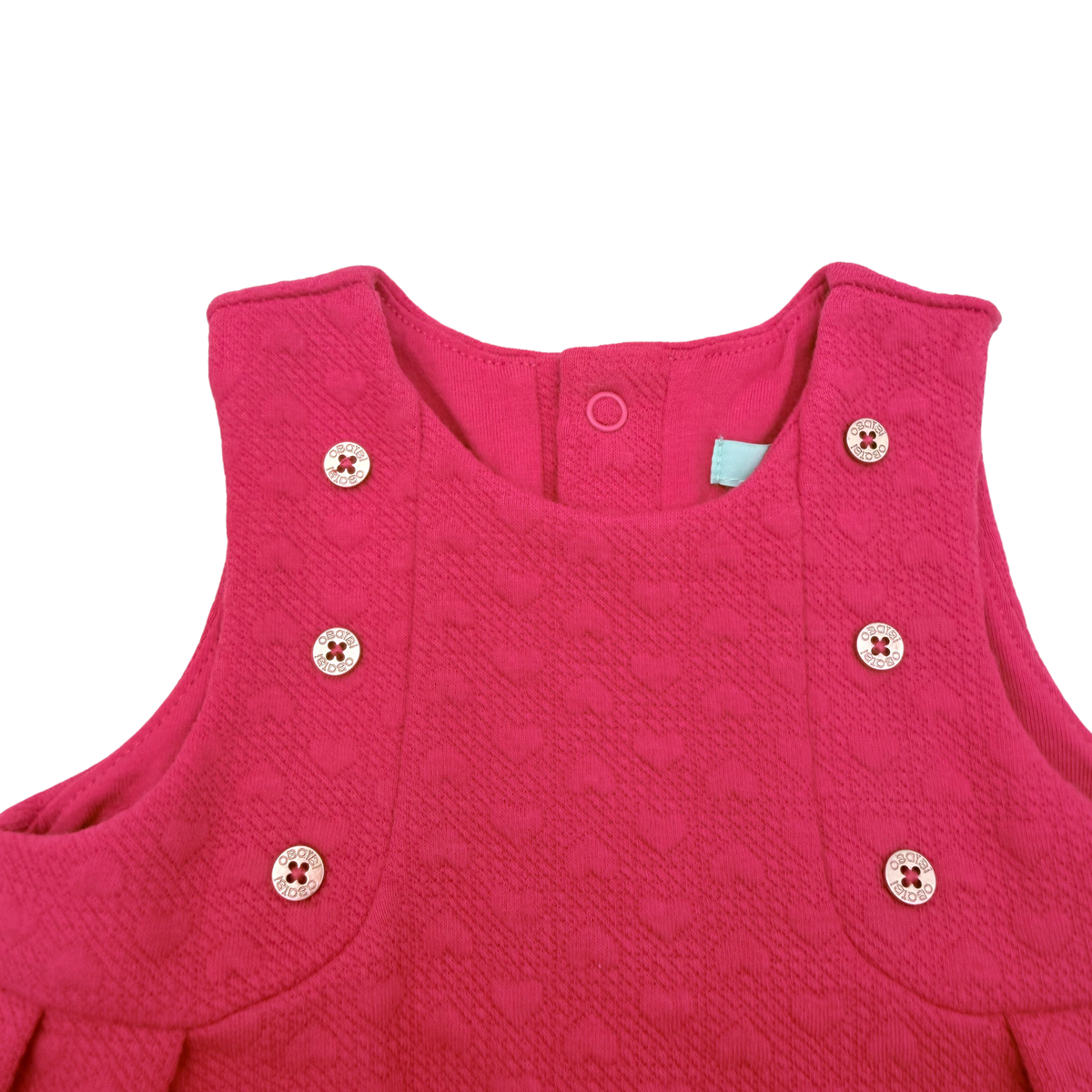 Robe rouge à motifs cœurs - 6 mois
