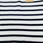 T-shirt bébé marinière blanc et bleu marine à manches longues - 24 mois
