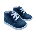 Bottines bébé bleu marine à lacets – 18