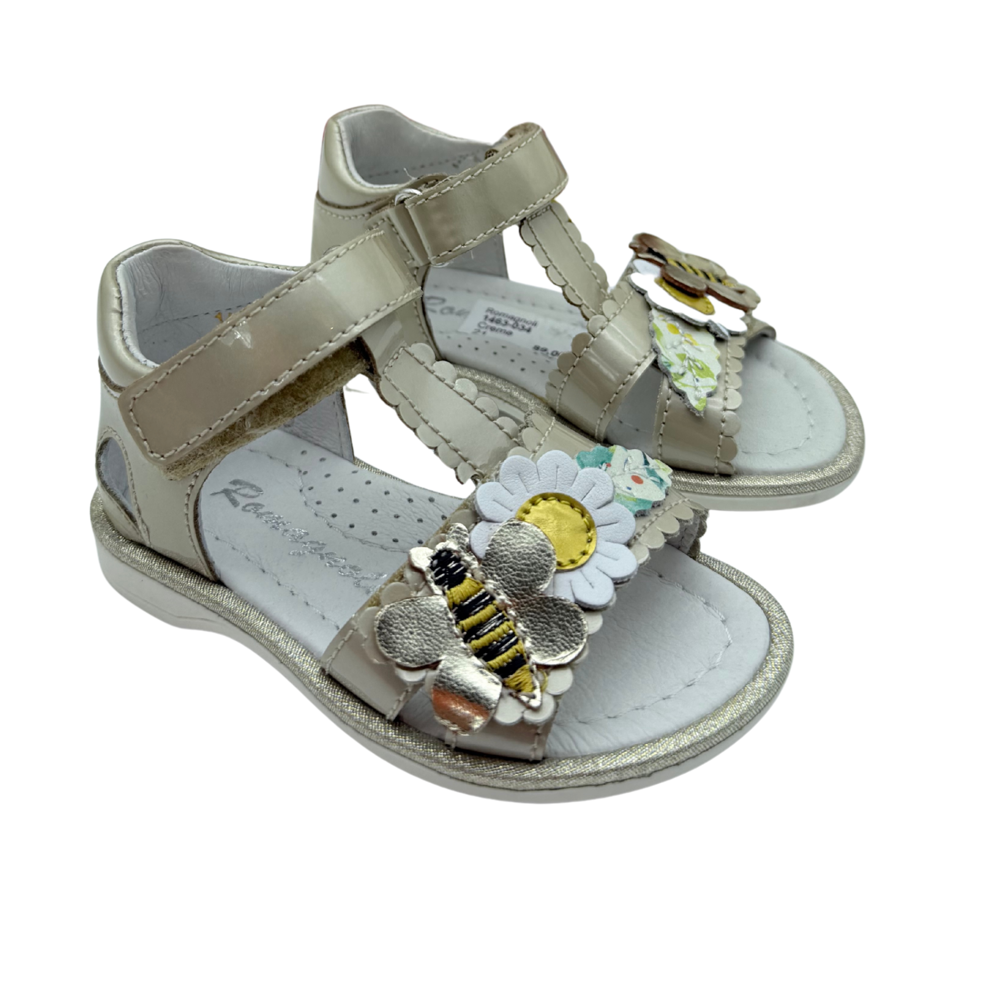 Sandales fleurs et abeille champagne — 21