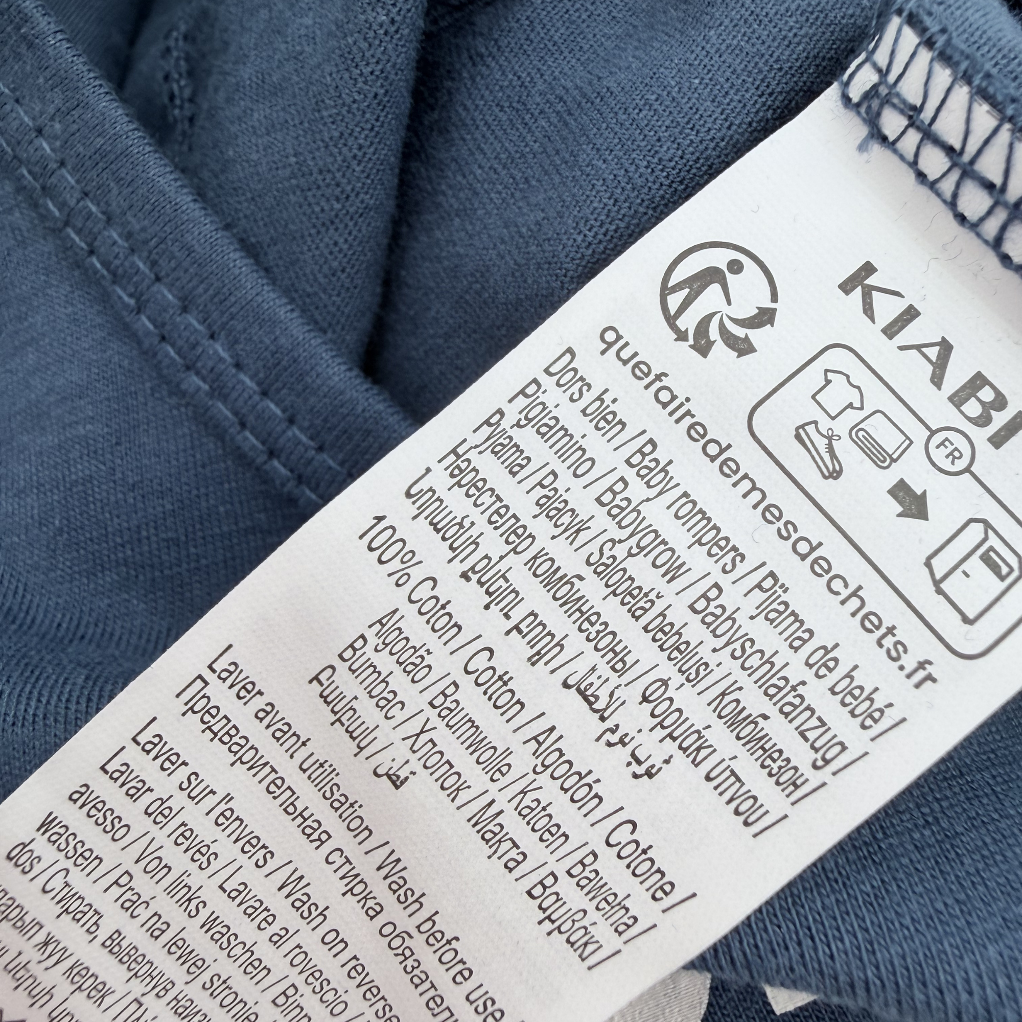 Pyjama bleu marine “Better together” — 12 mois