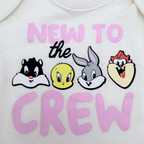 Body bébé Looney Tunes “New to the Crew” — 2-6 mois