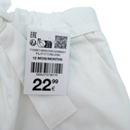 Pantalon blanc irisé — 12 mois