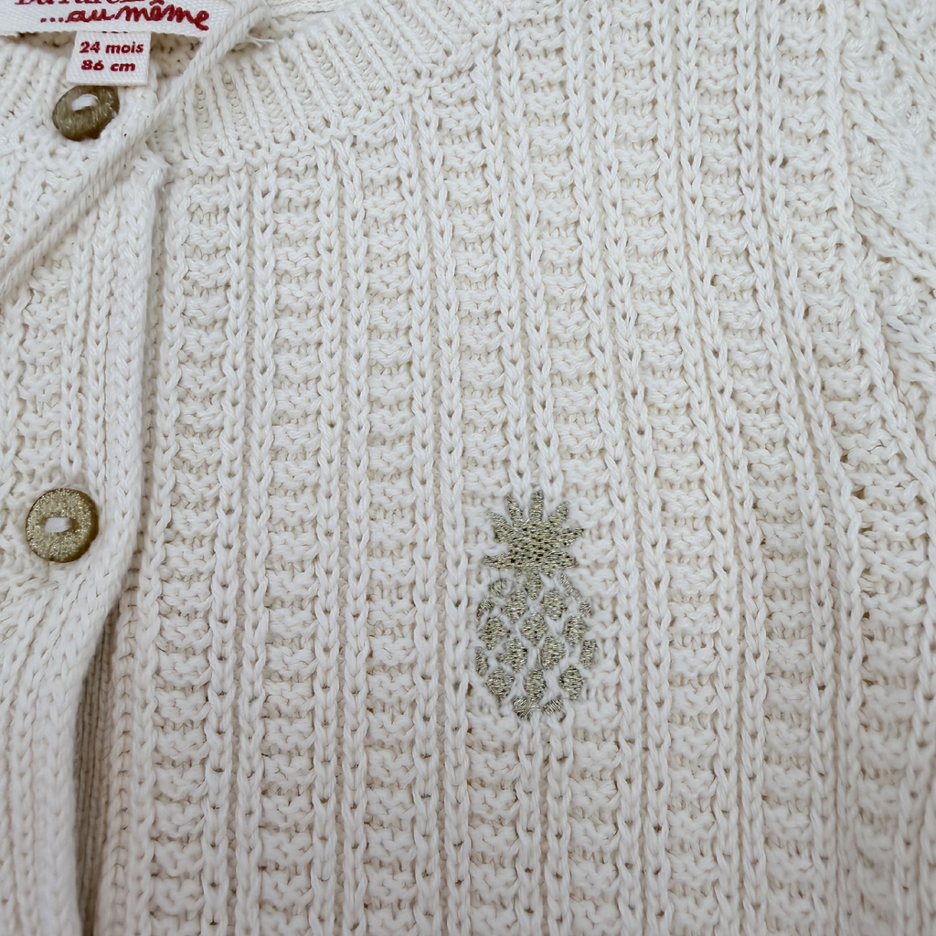 Gilet maille écru — 24 mois