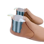 Chaussons premiers pas en cuir camel - 21