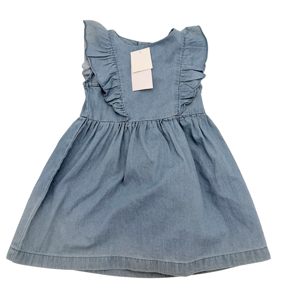 Robe en jean à volants avec bloomer — 18 mois
