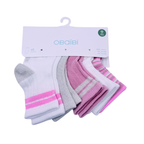 Lot de 5 paires de chaussettes rose, blanc et doré – 15-18