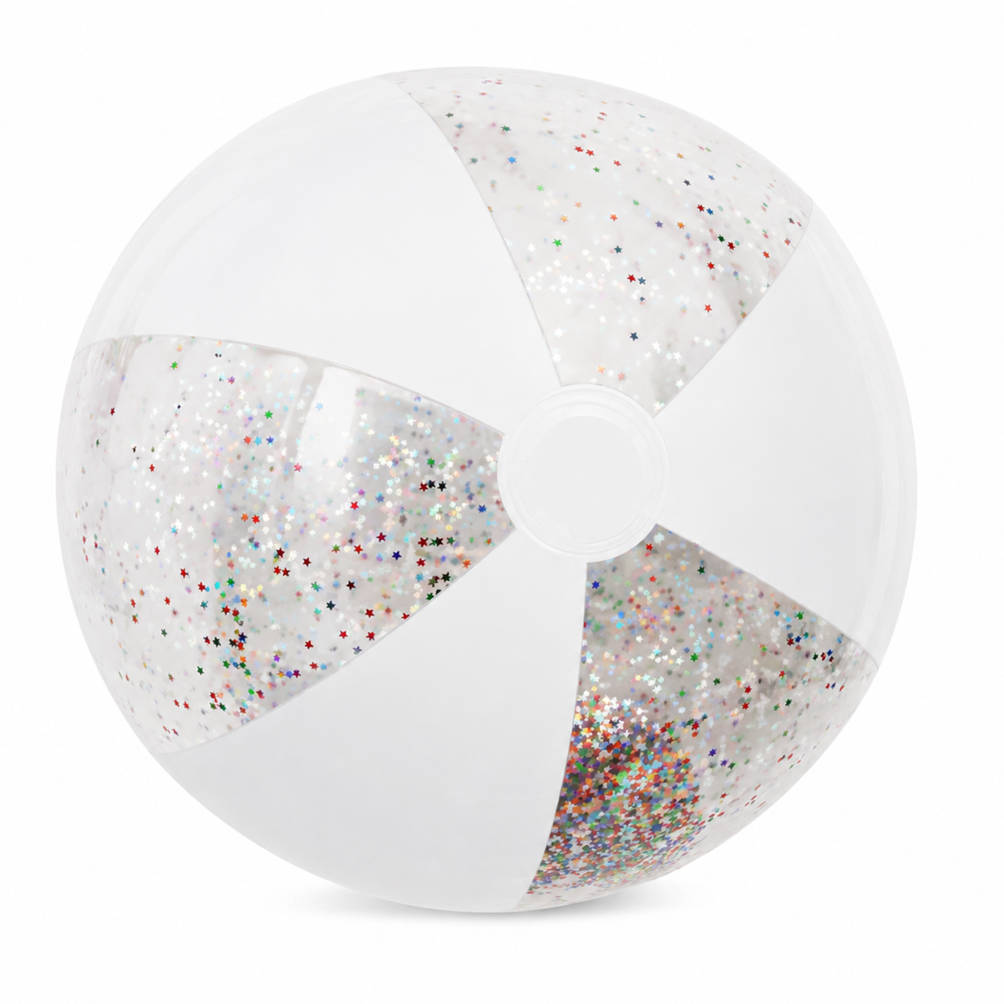 Ballon de plage confetti - Blanc
