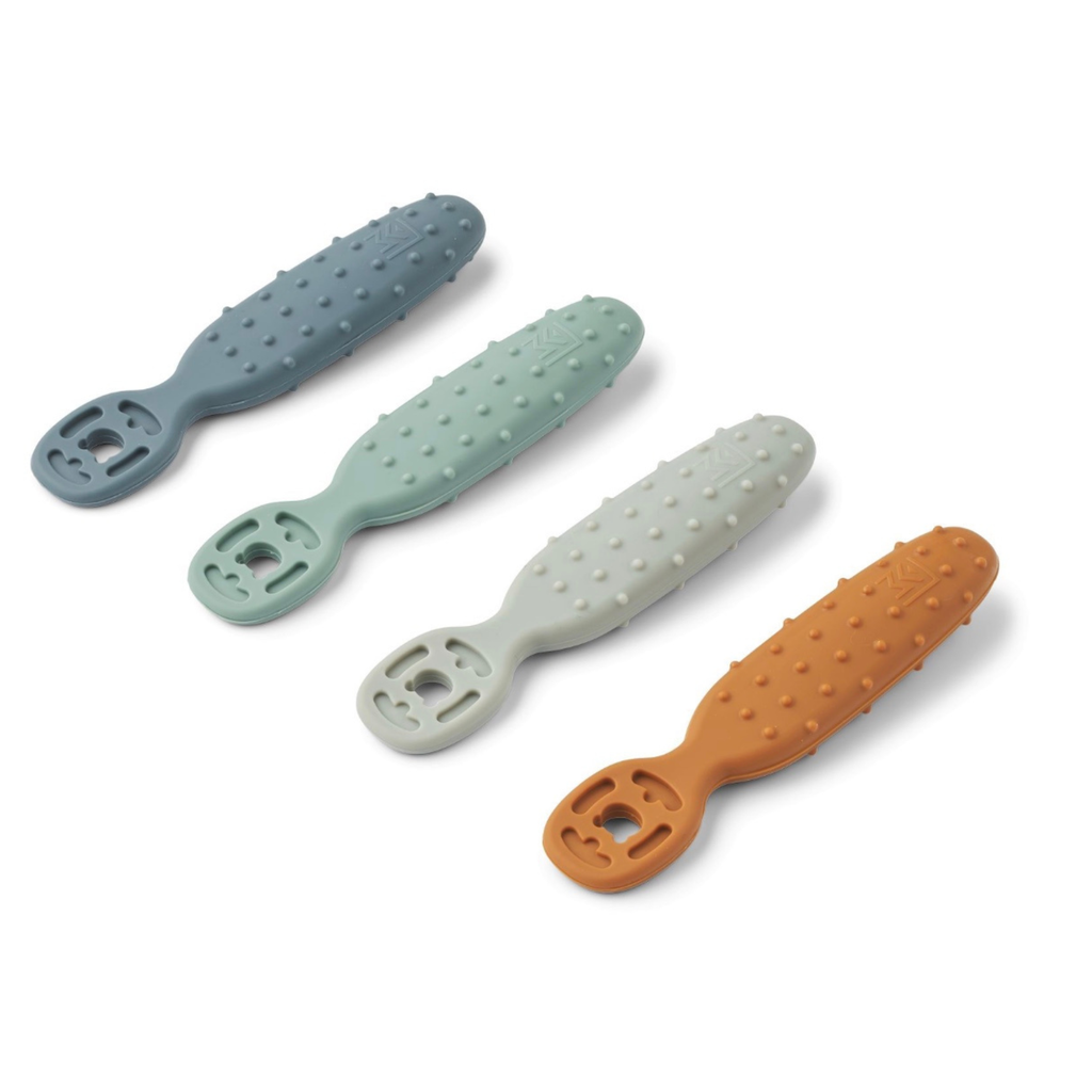 Lot de 4 cuillères d’apprentissage en silicone