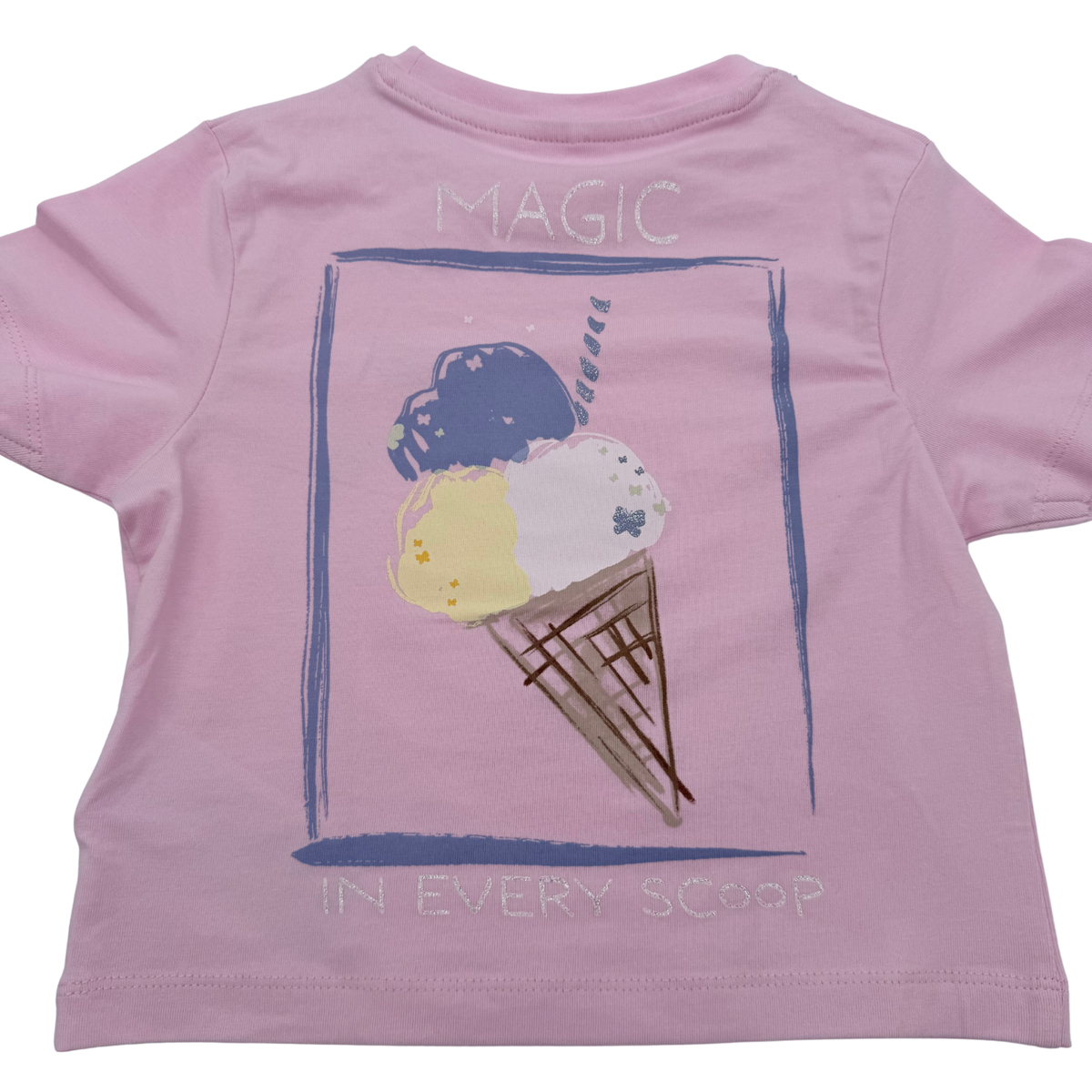 T-shirt rose motif glace - 9-12 mois