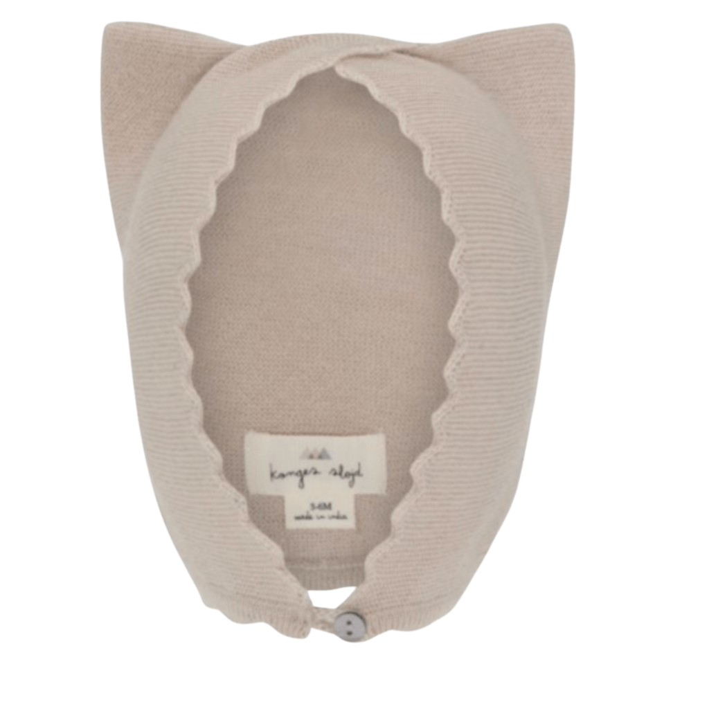 Béguin bébé beige en laine mérinos - 3-6 mois