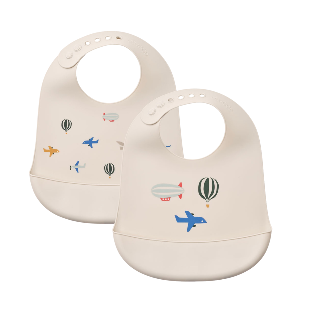 Lot de 2 bavoirs en silicone