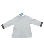 T-shirt blanc manches longues éléphant — 6 mois