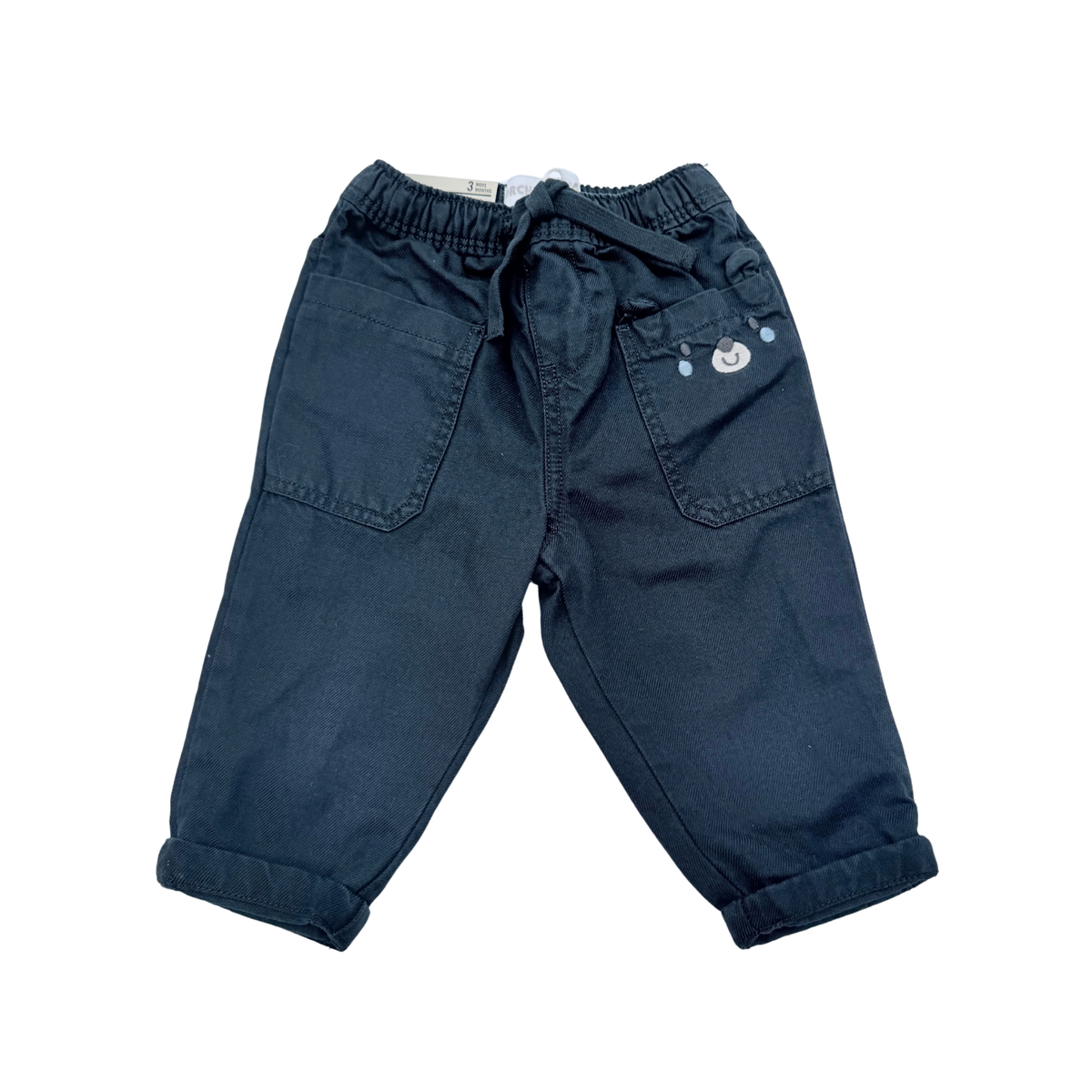 Pantalon bleu marine avec poches - 3 mois