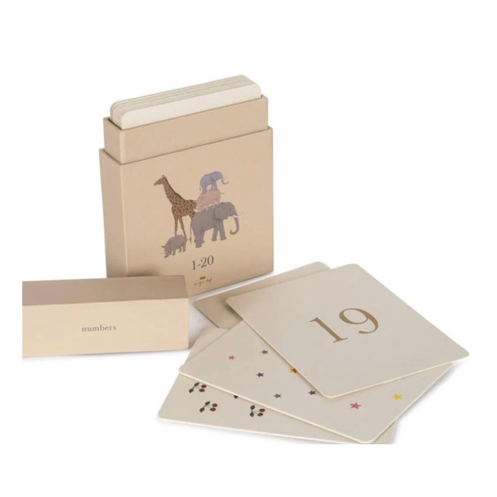 Cartes d'apprentissage en carton pour apprendre les chiffres