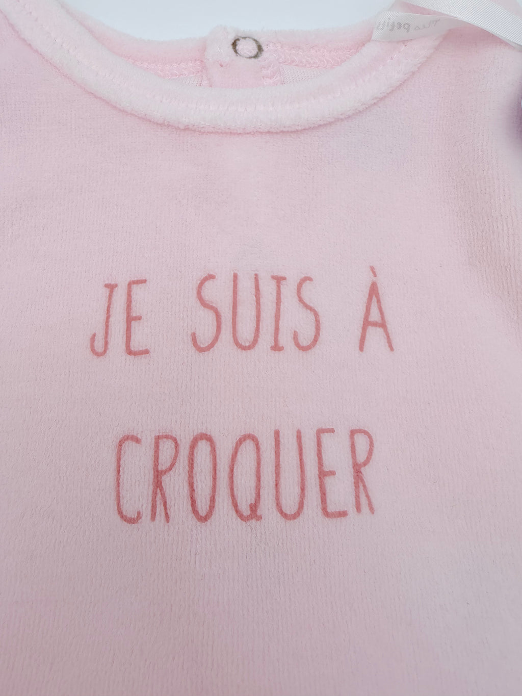 Dors-bien bébé "Je suis à croquer" rose - 3 mois