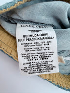 Short bleu imprimé palmiers — 6 mois