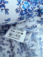 Robe fleurie bleue et blanche — 12 mois